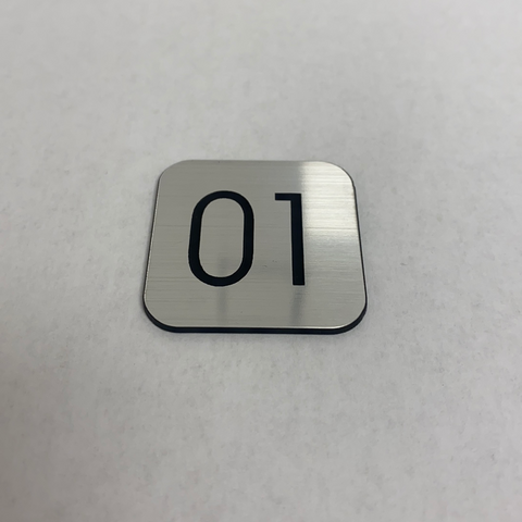 Square Number Plate - Chrome